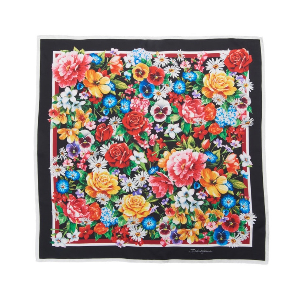 DOLCE & GABBANA Floral-Print Silk-Twill Scarf